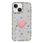 Flash Rhinestone Double-sided IMD Love Heart Phone Case, For iPhone 13