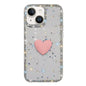 Flash Rhinestone Double-sided IMD Love Heart Phone Case, For iPhone 13