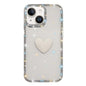 Flash Rhinestone Double-sided IMD Love Heart Phone Case, For iPhone 13
