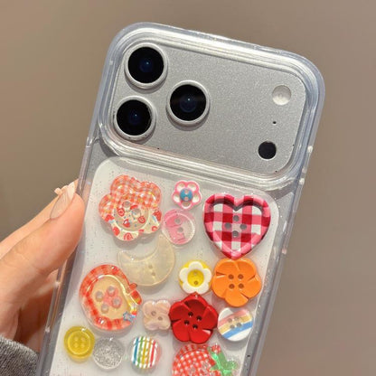 Epoxy Resin 3D Pattern Acrylic Transparent Phone Case, For iPhone 17 Pro Max, For iPhone 17 Pro, For iPhone 17, For iPhone Air, For iPhone 16 Pro Max, For iPhone 16 Pro, For iPhone 16 Plus, For iPhone 16