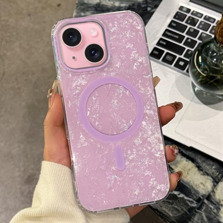 Gold-plated Shell Texture Magnetic Phone Case, For iPhone 16, For iPhone 15 Pro Max, For iPhone 15 Pro, For iPhone 15