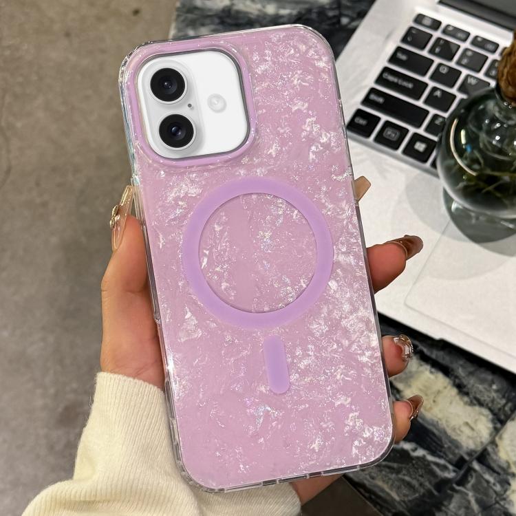 Gold-plated Shell Texture Magnetic Phone Case, For iPhone 16, For iPhone 15 Pro Max, For iPhone 15 Pro, For iPhone 15