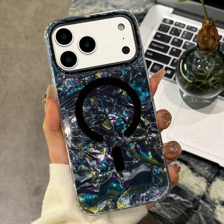 Gold-plated Shell Texture Magnetic Phone Case, For iPhone 17 Pro Max, For iPhone 17 Pro, For iPhone 17, For iPhone Air, For iPhone 16 Pro Max, For iPhone 16 Pro