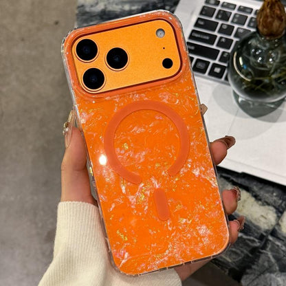Gold-plated Shell Texture Magnetic Phone Case, For iPhone 17 Pro Max, For iPhone 17 Pro, For iPhone 17, For iPhone Air, For iPhone 16 Pro Max, For iPhone 16 Pro
