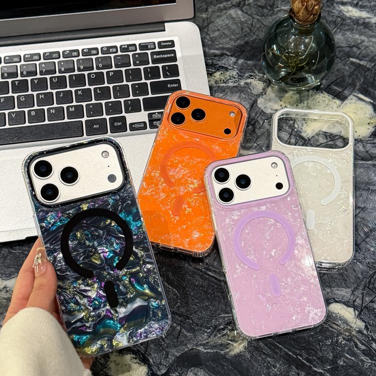 Gold-plated Shell Texture Magnetic Phone Case, For iPhone 16, For iPhone 15 Pro Max, For iPhone 15 Pro, For iPhone 15