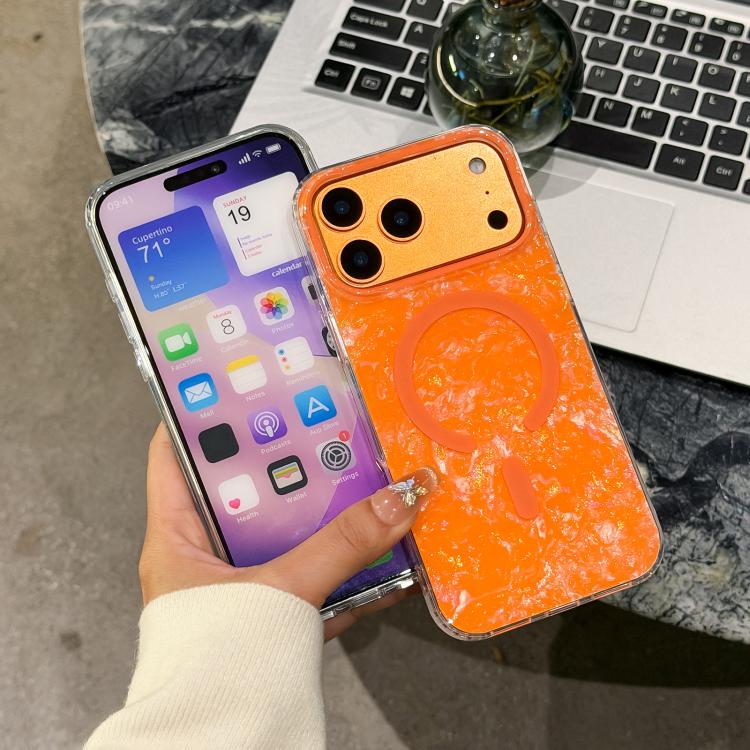 Gold-plated Shell Texture Magnetic Phone Case, For iPhone 17 Pro Max, For iPhone 17 Pro, For iPhone 17, For iPhone Air, For iPhone 16 Pro Max, For iPhone 16 Pro