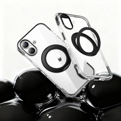 Vacuum Airbag TPU + Acrylic 360 Rotating Bracket Magnetic Shockproof Phone Case, For iPhone 17 Pro Max, For iPhone 17 Pro, For iPhone 17