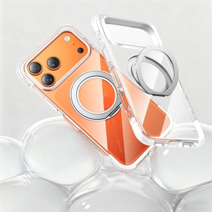 Vacuum Airbag TPU + Acrylic 360 Rotating Bracket Magnetic Shockproof Phone Case, For iPhone 17 Pro Max, For iPhone 17 Pro, For iPhone 17