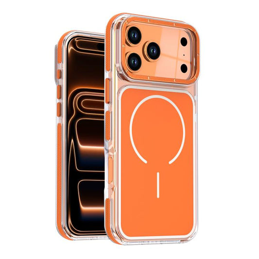 Vibrant Dual-color TPU + Acrylic Magnetic Phone Case, For iPhone 18 Pro / 17 Pro, For iPhone 18 Pro Max / 17 Pro Max, For iPhone 16e / 17e, For iPhone 17