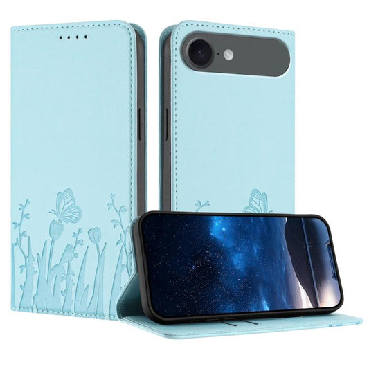 Tulips Butterfly Pattern Magnetic Vegan Leather Phone Case, For iPhone Air, For iPhone 16 Pro Max