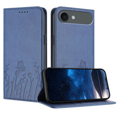 Tulips Butterfly Pattern Magnetic Vegan Leather Phone Case, For iPhone Air, For iPhone 16 Pro Max