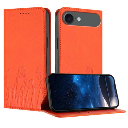 Tulips Butterfly Pattern Magnetic Vegan Leather Phone Case, For iPhone Air, For iPhone 16 Pro Max