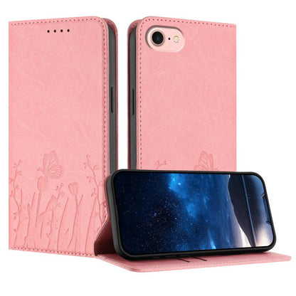 Tulips Butterfly Pattern Magnetic Vegan Leather Phone Case, For iPhone 17e / 16e, For iPhone 17 Pro Max