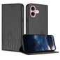 Tulips Butterfly Pattern Magnetic Vegan Leather Phone Case, For iPhone 16, For iPhone 15 Pro Max