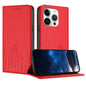 Tulips Butterfly Pattern Magnetic Vegan Leather Phone Case, For iPhone 15 Pro, For iPhone 15 Plus