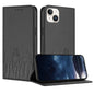 Tulips Butterfly Pattern Magnetic Vegan Leather Phone Case, For iPhone 15 Pro, For iPhone 15 Plus