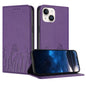 Tulips Butterfly Pattern Magnetic Vegan Leather Phone Case, For iPhone 15, For iPhone 14 Plus