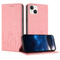 Tulips Butterfly Pattern Magnetic Vegan Leather Phone Case, For iPhone 15, For iPhone 14 Plus