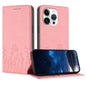 Tulips Butterfly Pattern Magnetic Vegan Leather Phone Case, For iPhone 13 Pro Max, For iPhone 13 Pro
