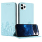 Tulips Butterfly Pattern Magnetic Vegan Leather Phone Case, For iPhone 12 mini, For iPhone 11 Pro Max