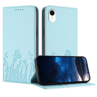 Tulips Butterfly Pattern Magnetic Vegan Leather Phone Case, For iPhone XR, For iPhone 8 Plus / 7 Plus