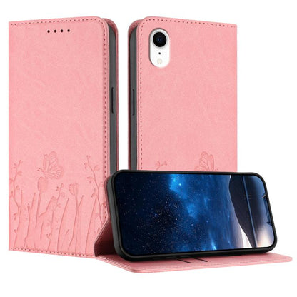 Tulips Butterfly Pattern Magnetic Vegan Leather Phone Case, For iPhone XR, For iPhone 8 Plus / 7 Plus
