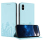 Tulips Butterfly Pattern Magnetic Vegan Leather Phone Case, For iPhone X / XS, For iPhone XS Max