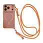 Rhinestone Clear Acrylic Electroplated Magnetic Phone Case with Right-Side Crossbody Lanyard, For iPhone 17 Pro Max, For iPhone 17 Pro, For iPhone 17, For iPhone Air