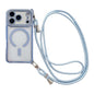 Rhinestone Clear Acrylic Electroplated Magnetic Phone Case with Right-Side Crossbody Lanyard, For iPhone 17 Pro Max, For iPhone 17 Pro, For iPhone 17, For iPhone Air