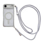 Rhinestone Clear Acrylic Electroplated Magnetic Phone Case with Right-Side Crossbody Lanyard, For iPhone 17 Pro Max, For iPhone 17 Pro, For iPhone 17, For iPhone Air