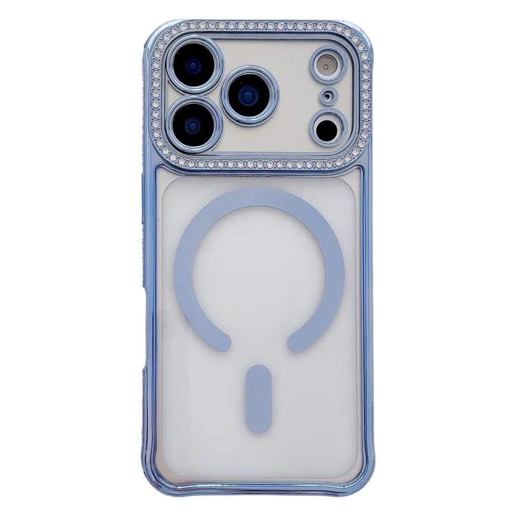 Rhinestone Clear Acrylic Electroplated Magnetic Phone Case, For iPhone 17 Pro Max, For iPhone 17 Pro, For iPhone 17, For iPhone Air