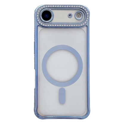 Rhinestone Clear Acrylic Electroplated Magnetic Phone Case, For iPhone 17 Pro Max, For iPhone 17 Pro, For iPhone 17, For iPhone Air