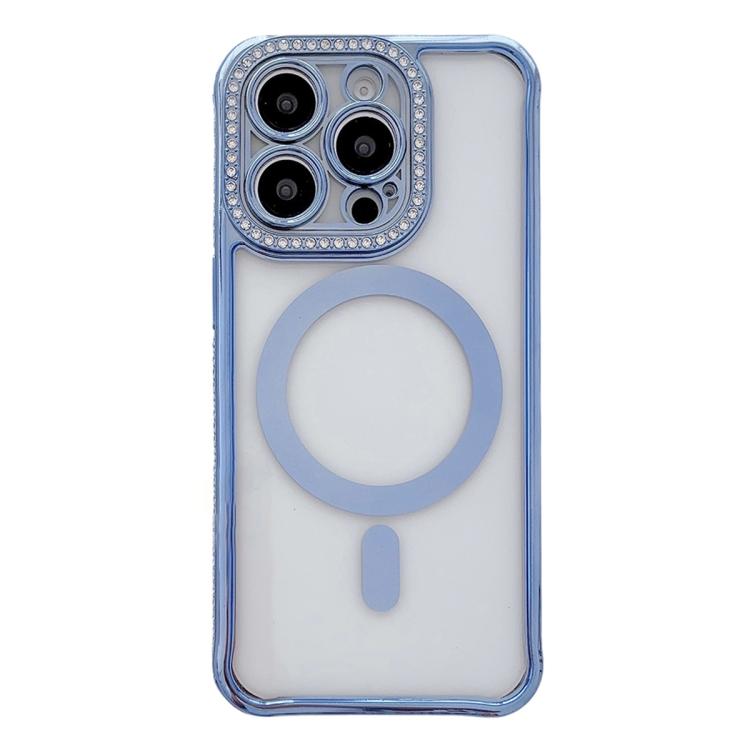 Rhinestone Clear Acrylic Electroplated Magnetic Phone Case, For iPhone 15 Pro Max, For iPhone 15 Pro, For iPhone 15 Plus / 14 Plus, For iPhone 15
