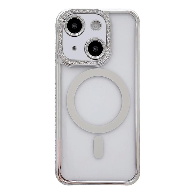 Rhinestone Clear Acrylic Electroplated Magnetic Phone Case, For iPhone 15 Pro Max, For iPhone 15 Pro, For iPhone 15 Plus / 14 Plus, For iPhone 15