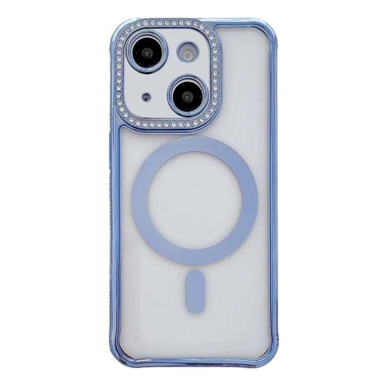 Rhinestone Clear Acrylic Electroplated Magnetic Phone Case, For iPhone 15 Pro Max, For iPhone 15 Pro, For iPhone 15 Plus / 14 Plus, For iPhone 15