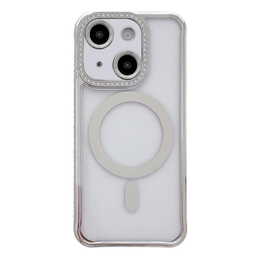 Rhinestone Clear Acrylic Electroplated Magnetic Phone Case, For iPhone 14 / 13, For iPhone 14 Pro, For iPhone 14 Pro Max, For iPhone 13 Pro Max