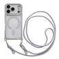 Rhinestone Clear Acrylic Electroplated Magnetic Phone Case with Neck Lanyard, For iPhone 17 Pro Max, For iPhone 17 Pro, For iPhone 17, For iPhone Air