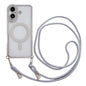 Rhinestone Clear Acrylic Electroplated Magnetic Phone Case with Neck Lanyard, For iPhone 17 Pro Max, For iPhone 17 Pro, For iPhone 17, For iPhone Air