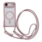 Rhinestone Clear Acrylic Electroplated Magnetic Phone Case with Neck Lanyard, For iPhone 17 Pro Max, For iPhone 17 Pro, For iPhone 17, For iPhone Air