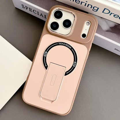Skin-Feel TPU Hybrid PC Magnetic Phone Case with Kickstand, For iPhone 17 Pro Max, For iPhone 17 Pro, For iPhone 17, For iPhone 16 Pro Max