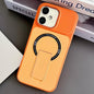 Skin-Feel TPU Hybrid PC Magnetic Phone Case with Kickstand, For iPhone 17 Pro Max, For iPhone 17 Pro, For iPhone 17, For iPhone 16 Pro Max