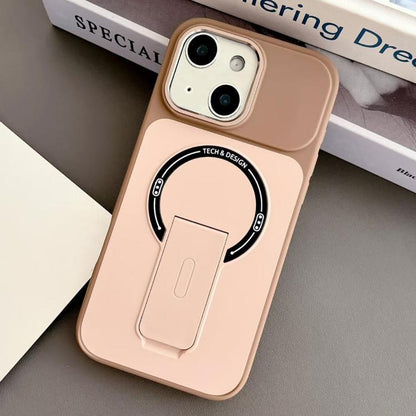 Skin-Feel TPU Hybrid PC Magnetic Phone Case with Kickstand, For iPhone 15, For iPhone 14, For iPhone 14 Pro, For iPhone 14 Pro Max
