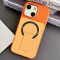 Skin-Feel TPU Hybrid PC Magnetic Phone Case with Kickstand, For iPhone 15, For iPhone 14, For iPhone 14 Pro, For iPhone 14 Pro Max