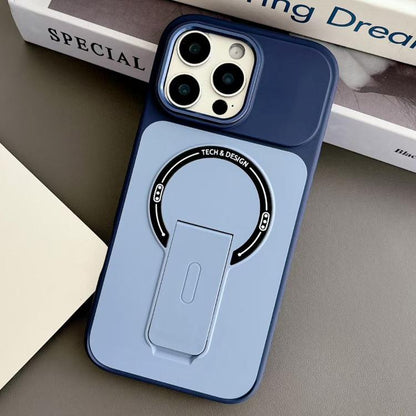 Skin-Feel TPU Hybrid PC Magnetic Phone Case with Kickstand, For iPhone 15, For iPhone 14, For iPhone 14 Pro, For iPhone 14 Pro Max