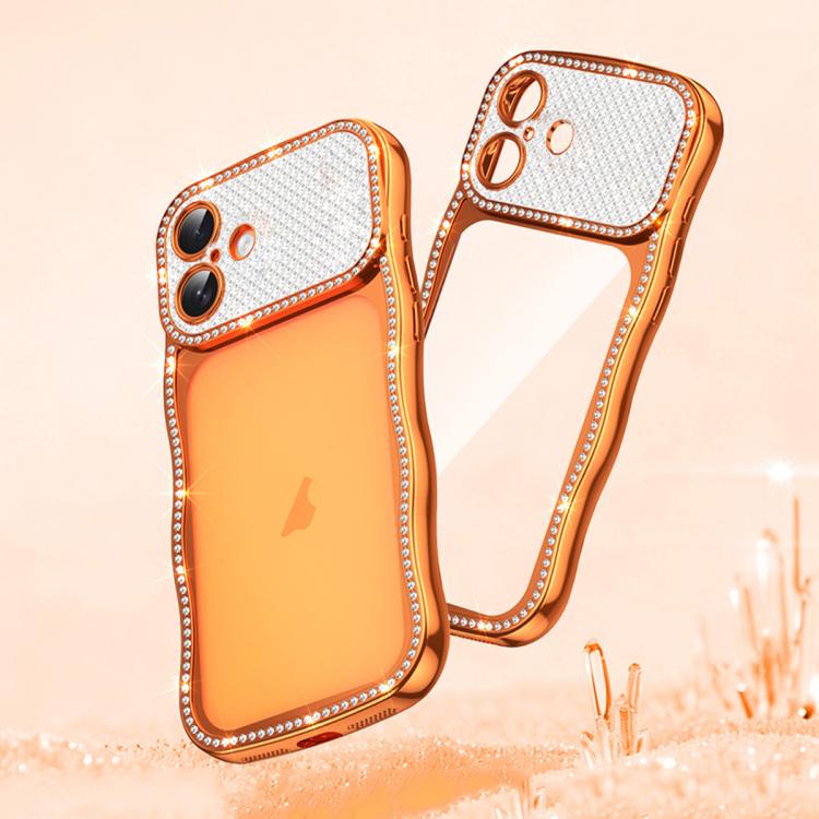Wave Twisting Star Diamond Shockproof Electroplate TPU Phone Case, For iPhone 17 Pro Max, For iPhone 17 Pro, For iPhone 17, For iPhone 16 Pro Max