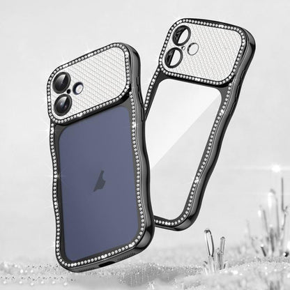 Wave Twisting Star Diamond Shockproof Electroplate TPU Phone Case, For iPhone 17 Pro Max, For iPhone 17 Pro, For iPhone 17, For iPhone 16 Pro Max