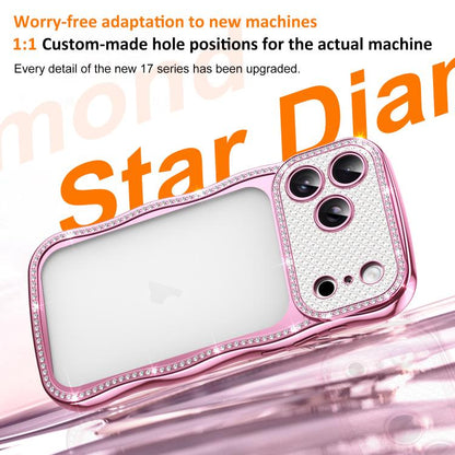 Wave Twisting Star Diamond Shockproof Electroplate TPU Phone Case, For iPhone 16 Pro, For iPhone 16