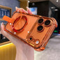 Crystal Shield Ring Holde TPU + Acrylic Magnetic Phone Case, For iPhone 17 Pro Max, For iPhone 17 Pro, For iPhone 17