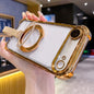 Crystal Shield Ring Holde TPU + Acrylic Magnetic Phone Case, For iPhone Air, For iPhone 16 Pro Max, For iPhone 16 Pro
