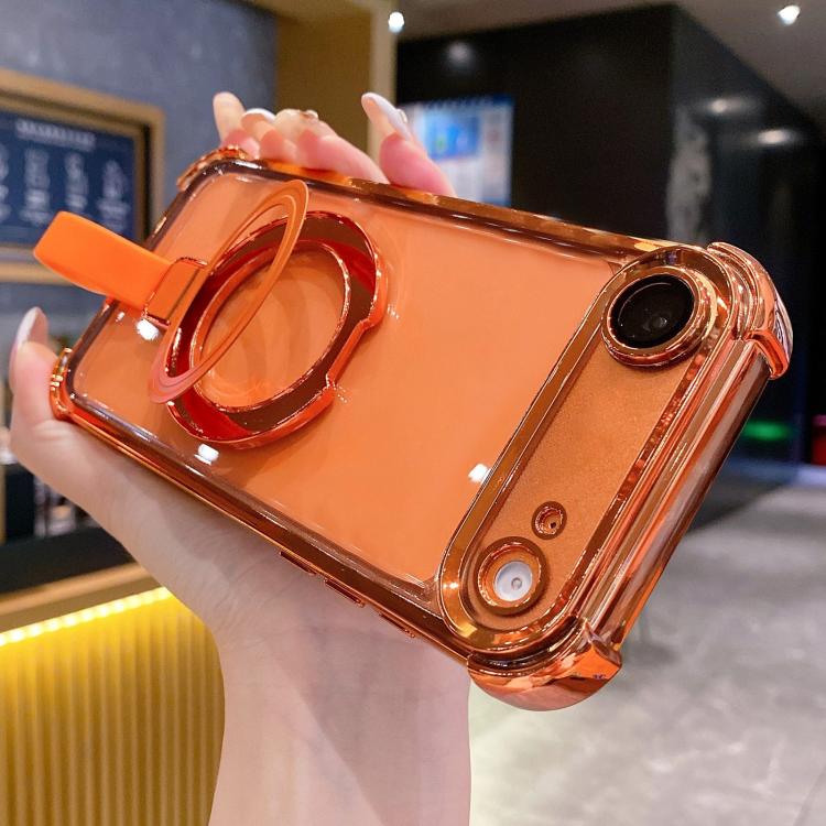 Crystal Shield Ring Holde TPU + Acrylic Magnetic Phone Case, For iPhone Air, For iPhone 16 Pro Max, For iPhone 16 Pro